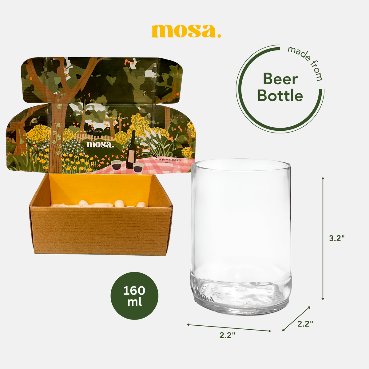 Beer bottle drinking glasses