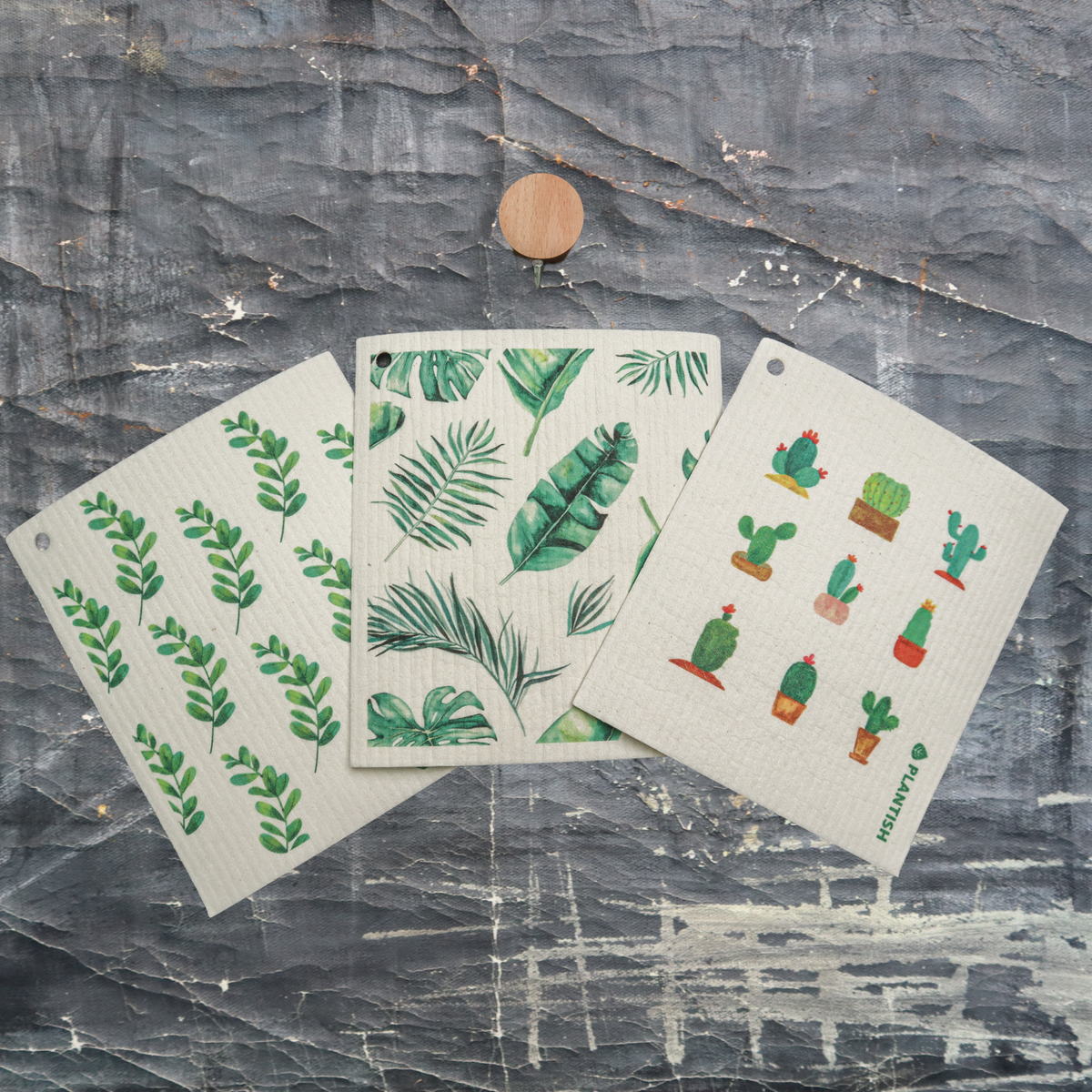Potting Around - Swedish Sponge Cloth Set + Hook