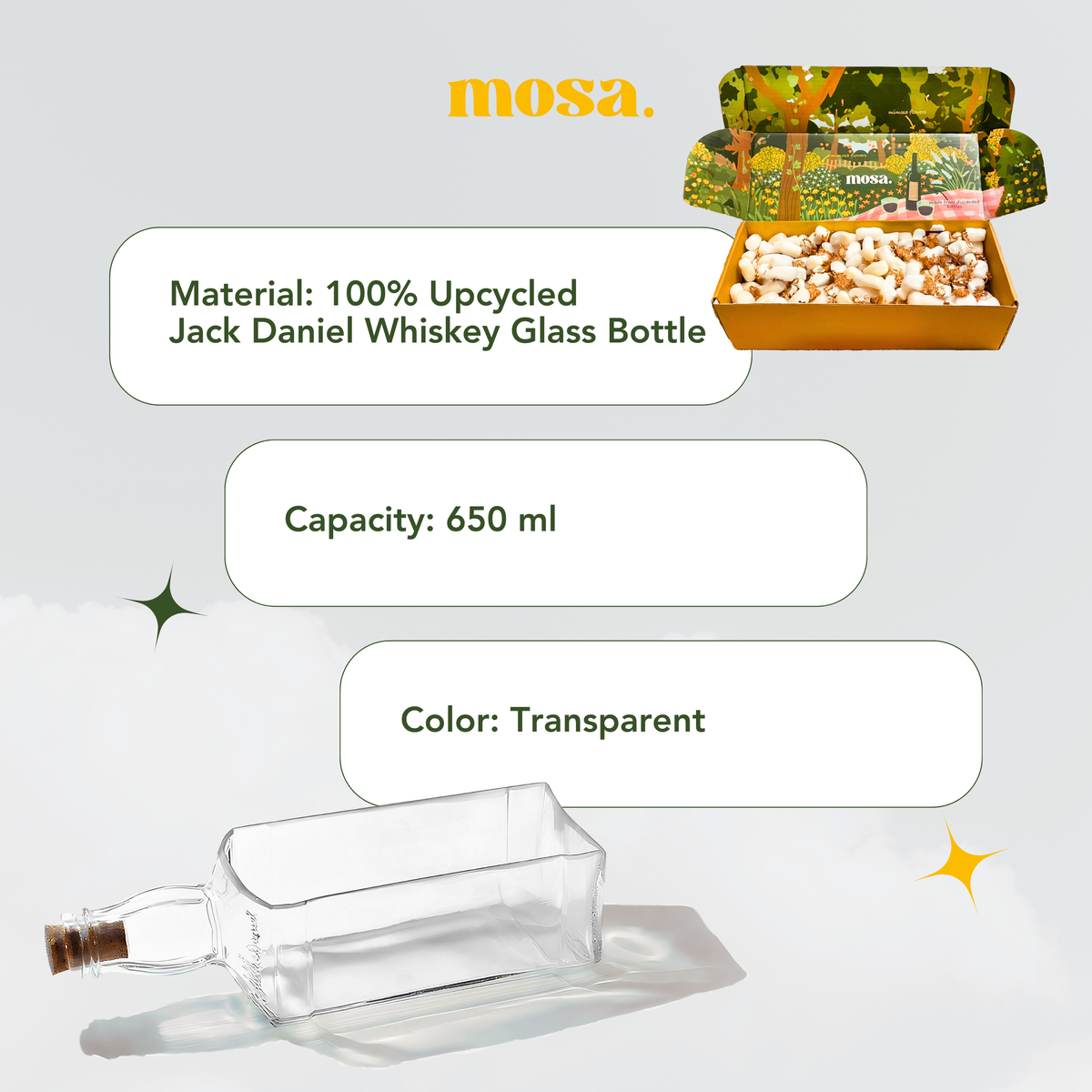Jack Daniel Bottle Glass Platter