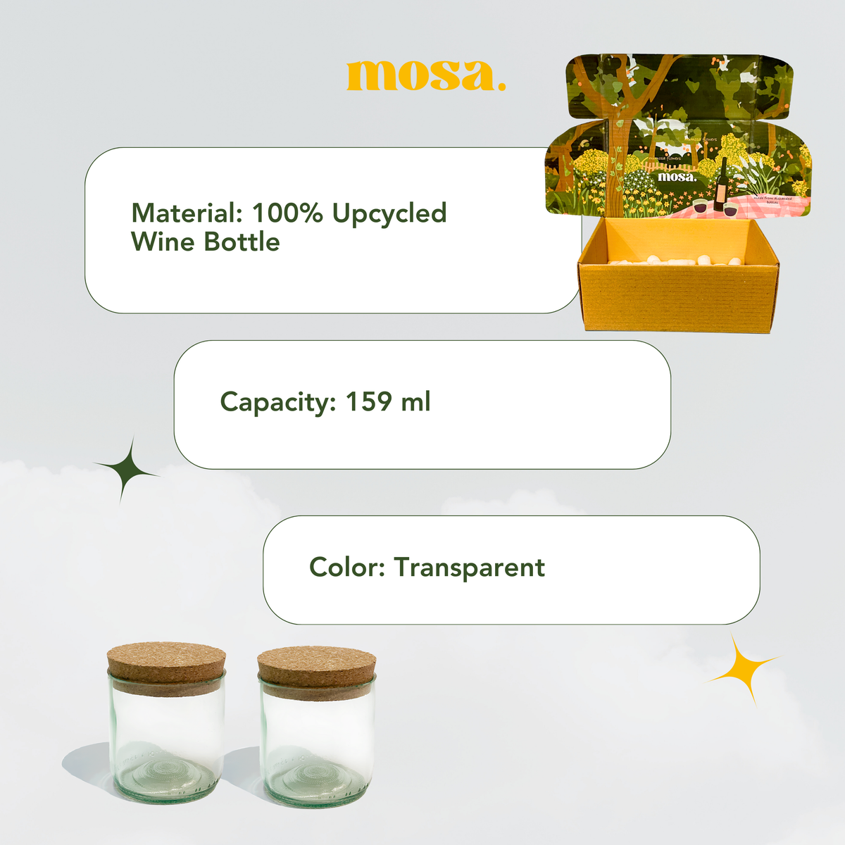 Top Cut Wine Bottle Jar