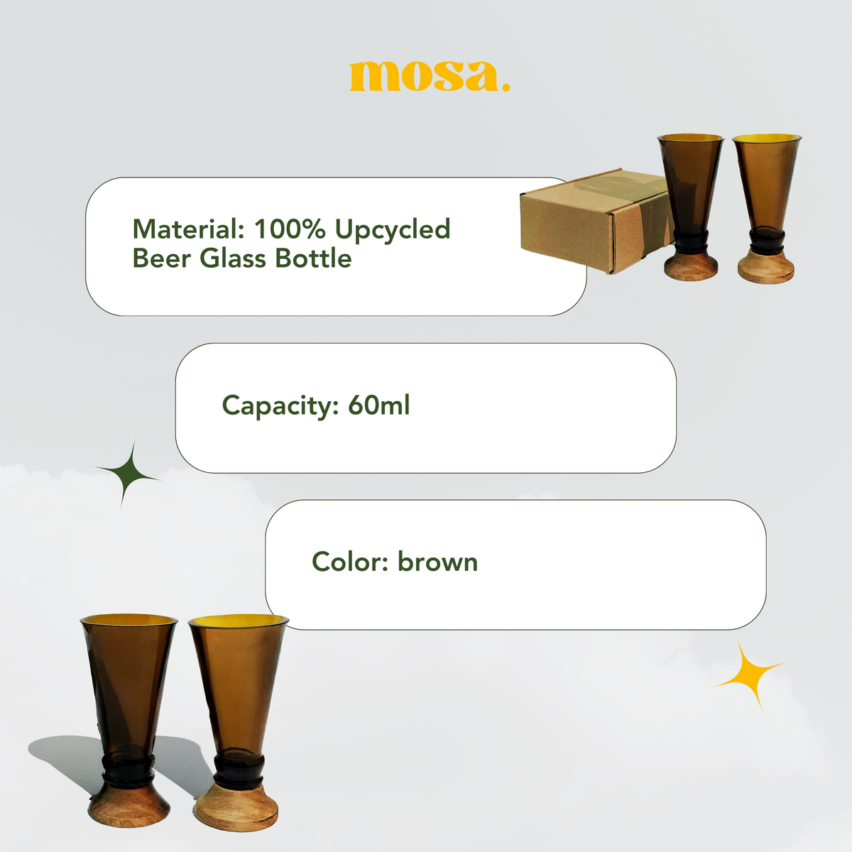 Amber Shot Glasses