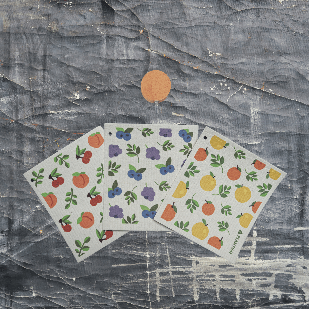Fruity Cuties - Swedish Sponge Cloth Set + Hook